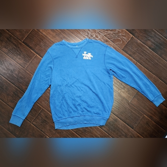 LA Mens Athletic Blue Pullover Sweater XL - Picture 2 of 10